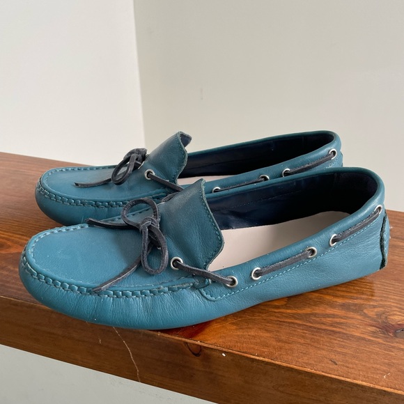 Cole Haan teal driving moccasins size 6 - Picture 8 of 11